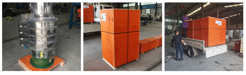 全不銹鋼振動篩包裝，裝箱，裝車。